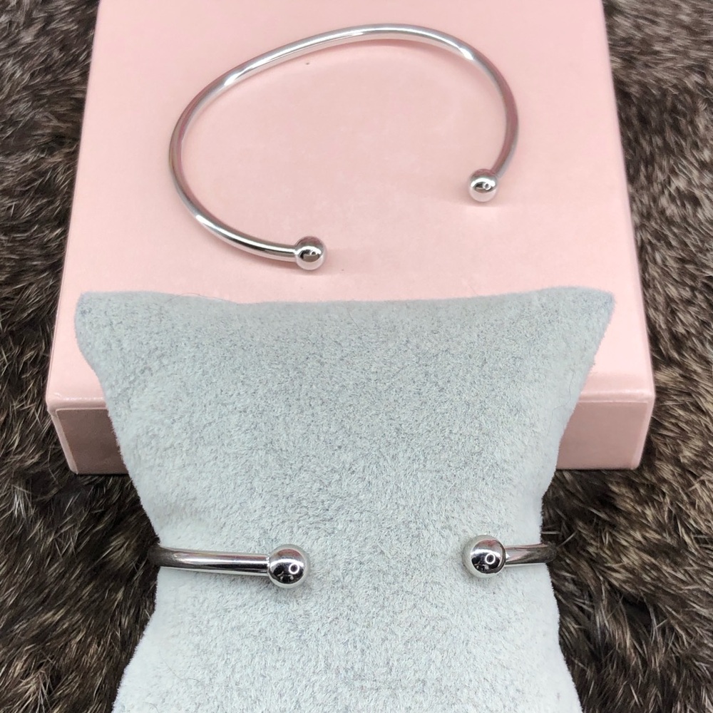 Stainless Steel 
Silver Open Cuff Bracelet